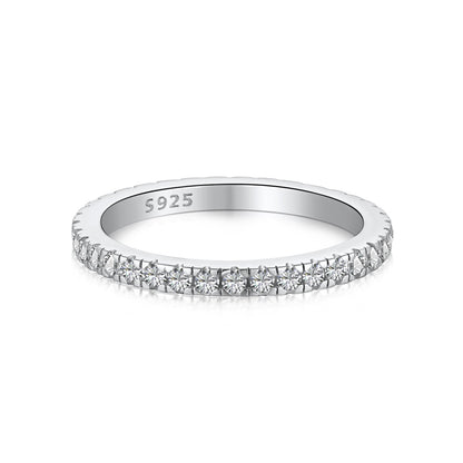 [Manual]Delicate Sparkling Round Cut Daily Ring