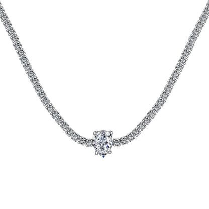 [Manual]1.0 carat Unique Pear Cut Tennis Necklace