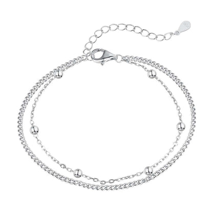 [Manual]Delicate Bead Double Layer Bracelet