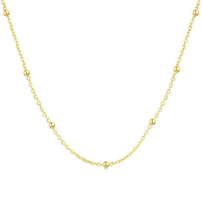 [Manual]Small Bead Clavicle Chain Simple Necklace
