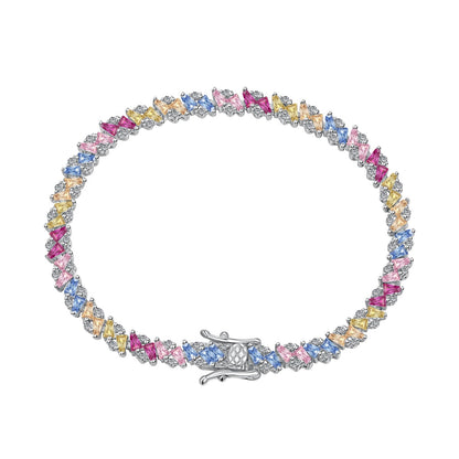 [Manual]Ornate Sparkling Multi Cut Party Bracelet