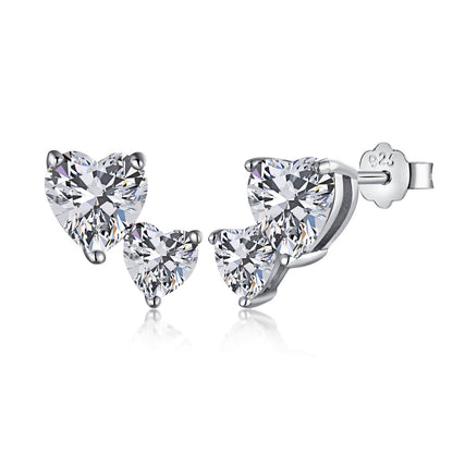 [Manual]Double Heart-Shape Classic Princess Style Earrings