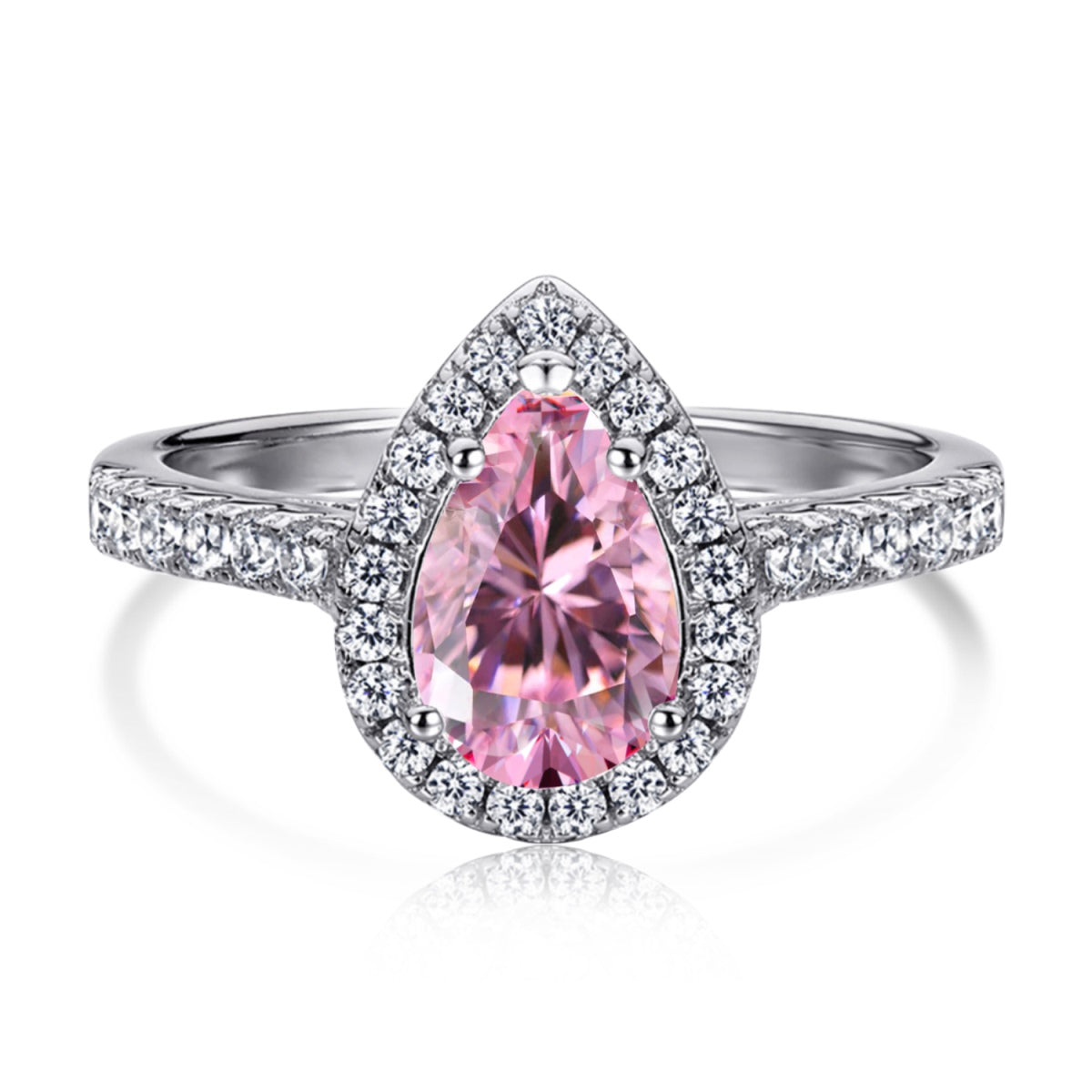 [Manual]1.0 Carat Luxurious Resplendent Water Drop Shape Wedding Ring