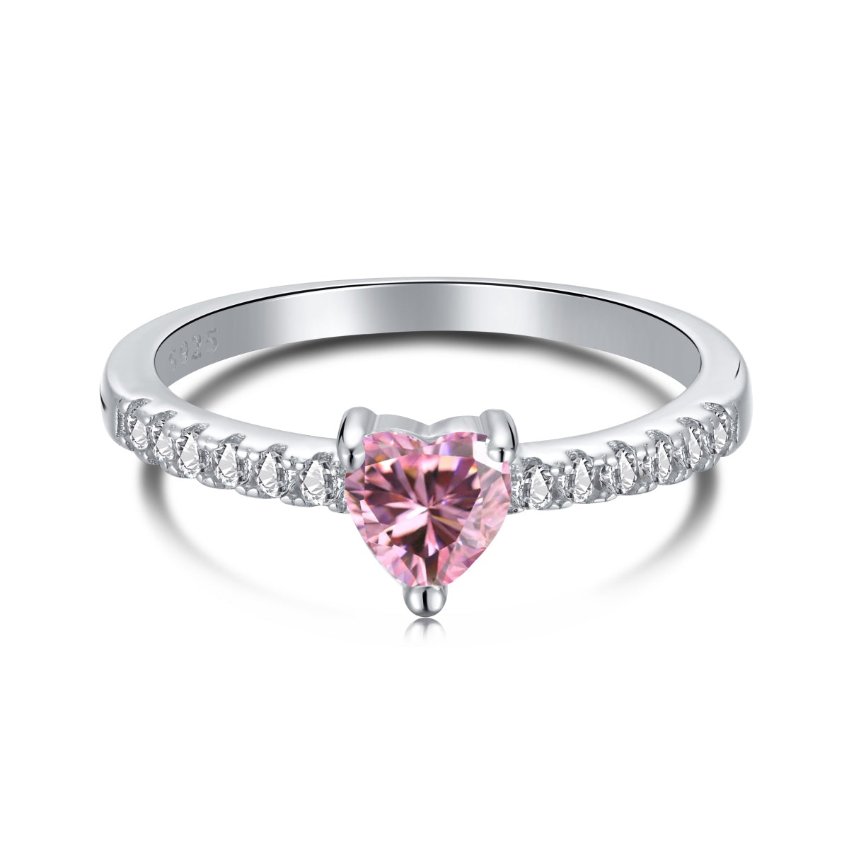 [Manual]0.5 Carat CaratEternity Charming Heart Shape Lover Ring