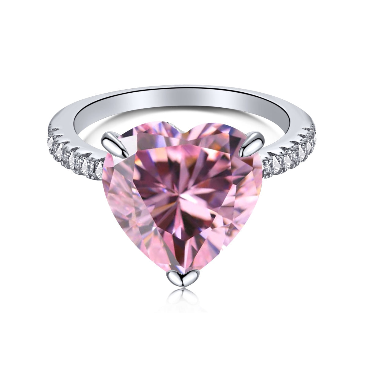 [Manual]6.0 Carat Luxurious Sparkling Romantic Heart Cut Lover Ring