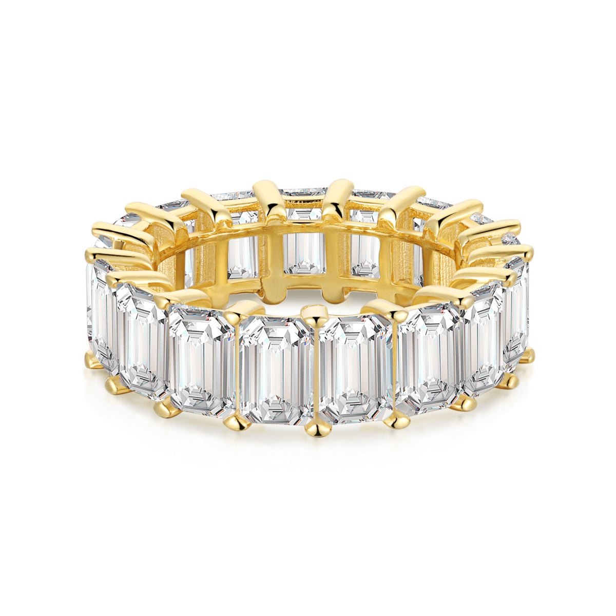 [Manual]0.75 Carat Elegant Emerald Cut Tennis Ring