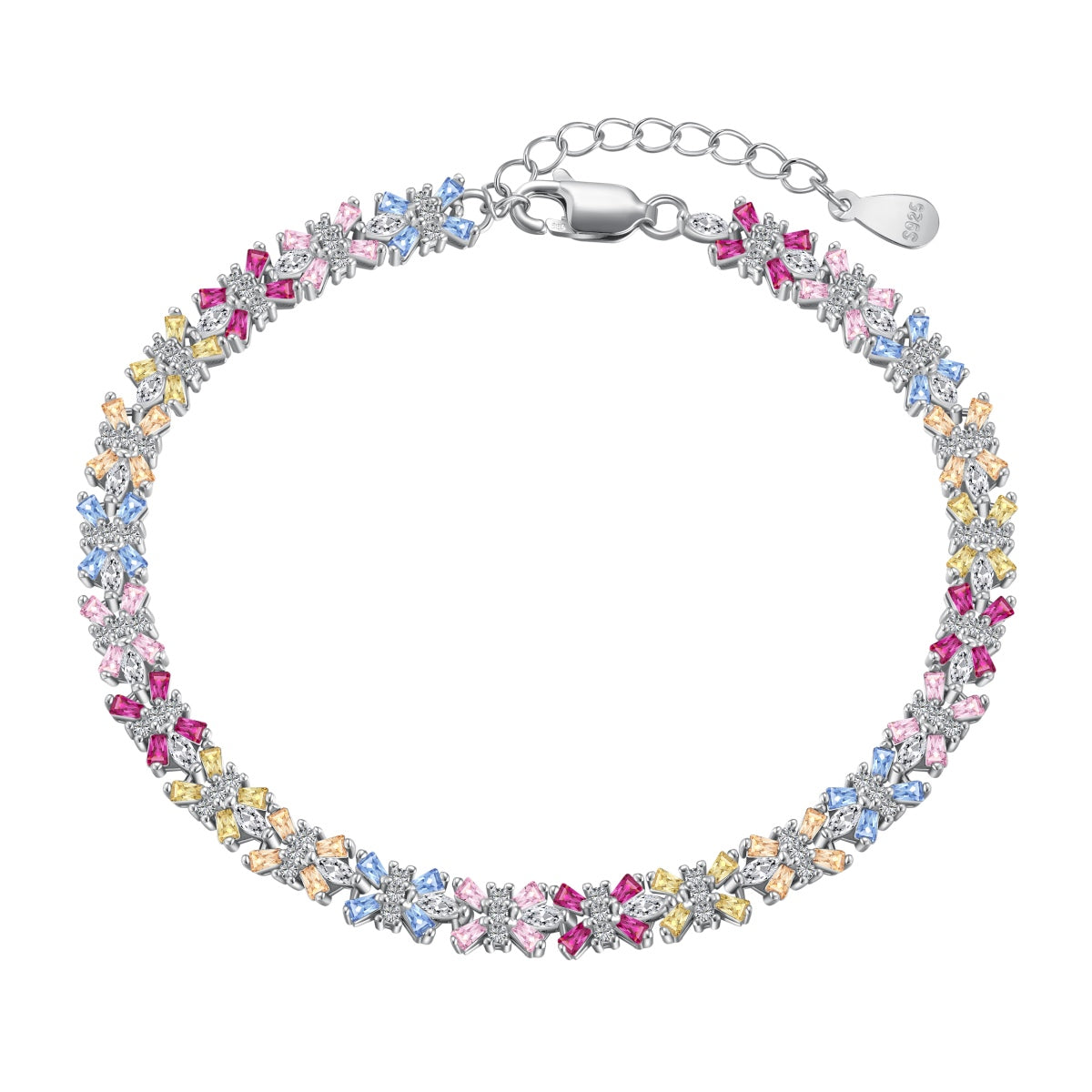 [Manual]Radiant Colorful Emerald Cut Party Bracelet