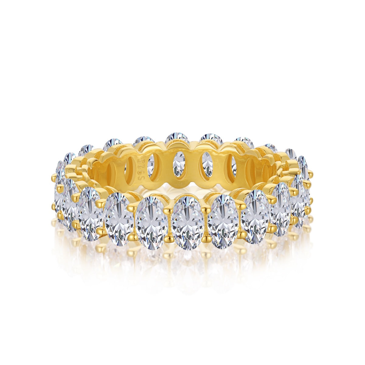 [Manual]Ornate Oval Cut Tennis Ring