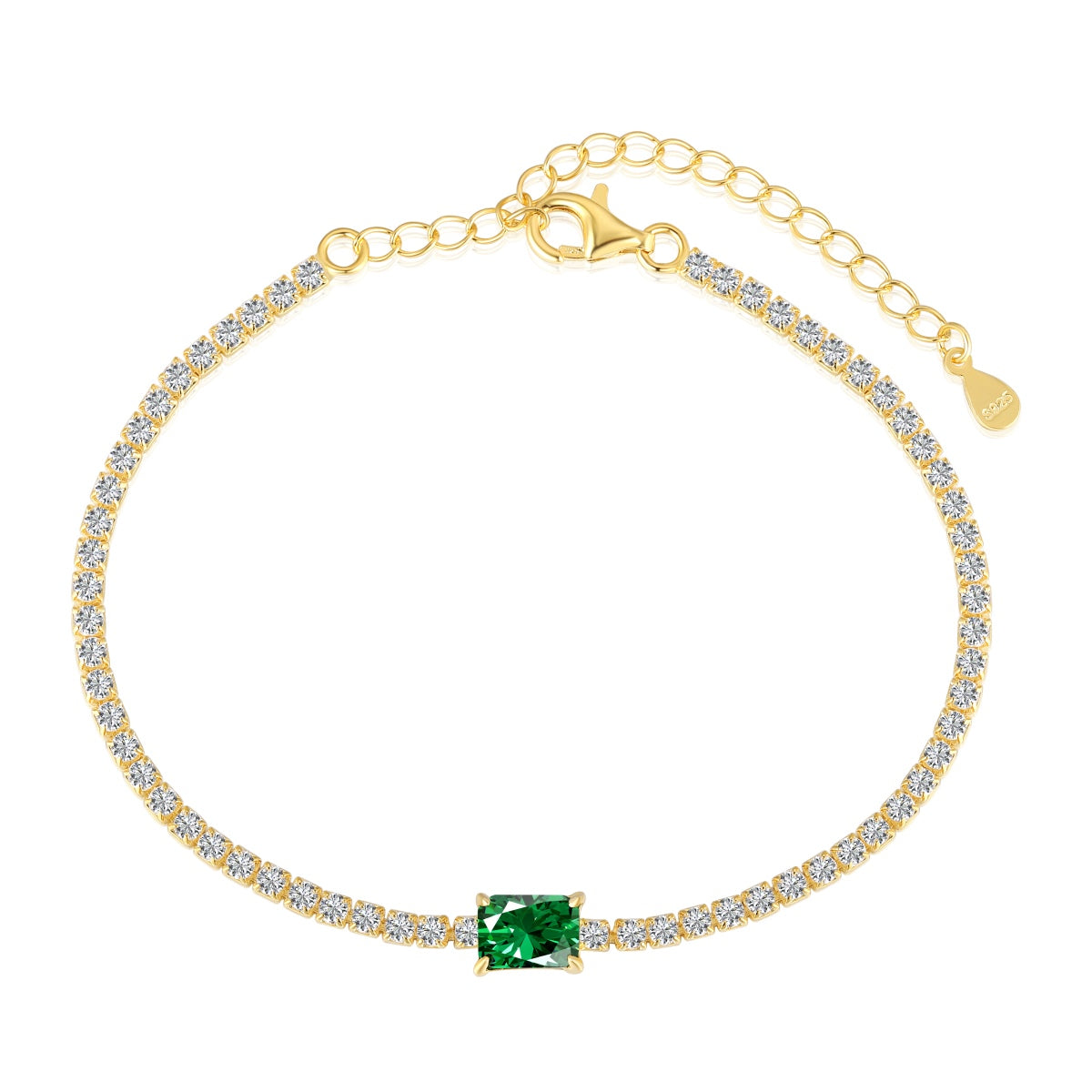 [Manual]1.0 Carat Unique Emerald Cut Banquet Bracelet