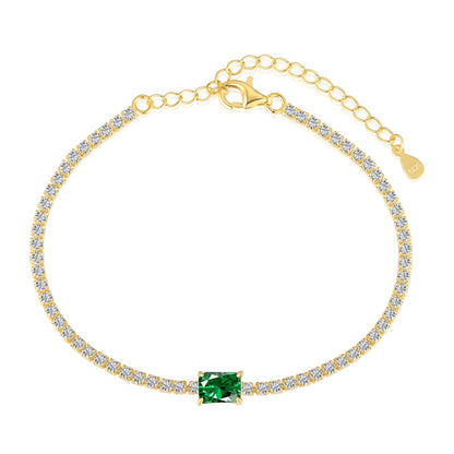 [Manual]1.0 Carat Unique Emerald Cut Banquet Bracelet
