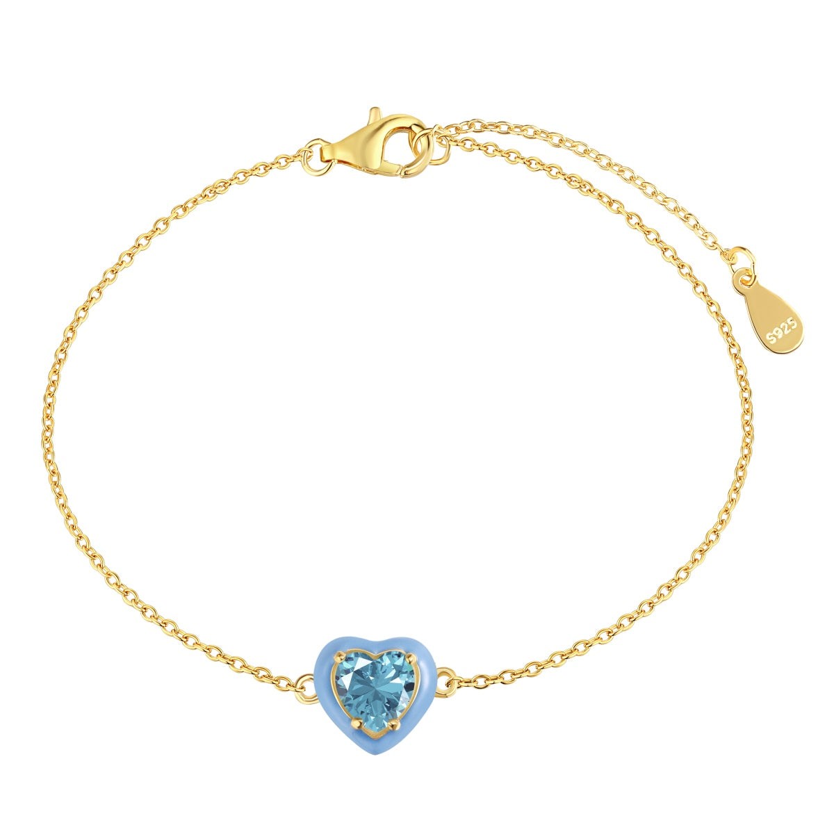 [Manual]Sparkling Romantic Heart Shape Lover Bracelet