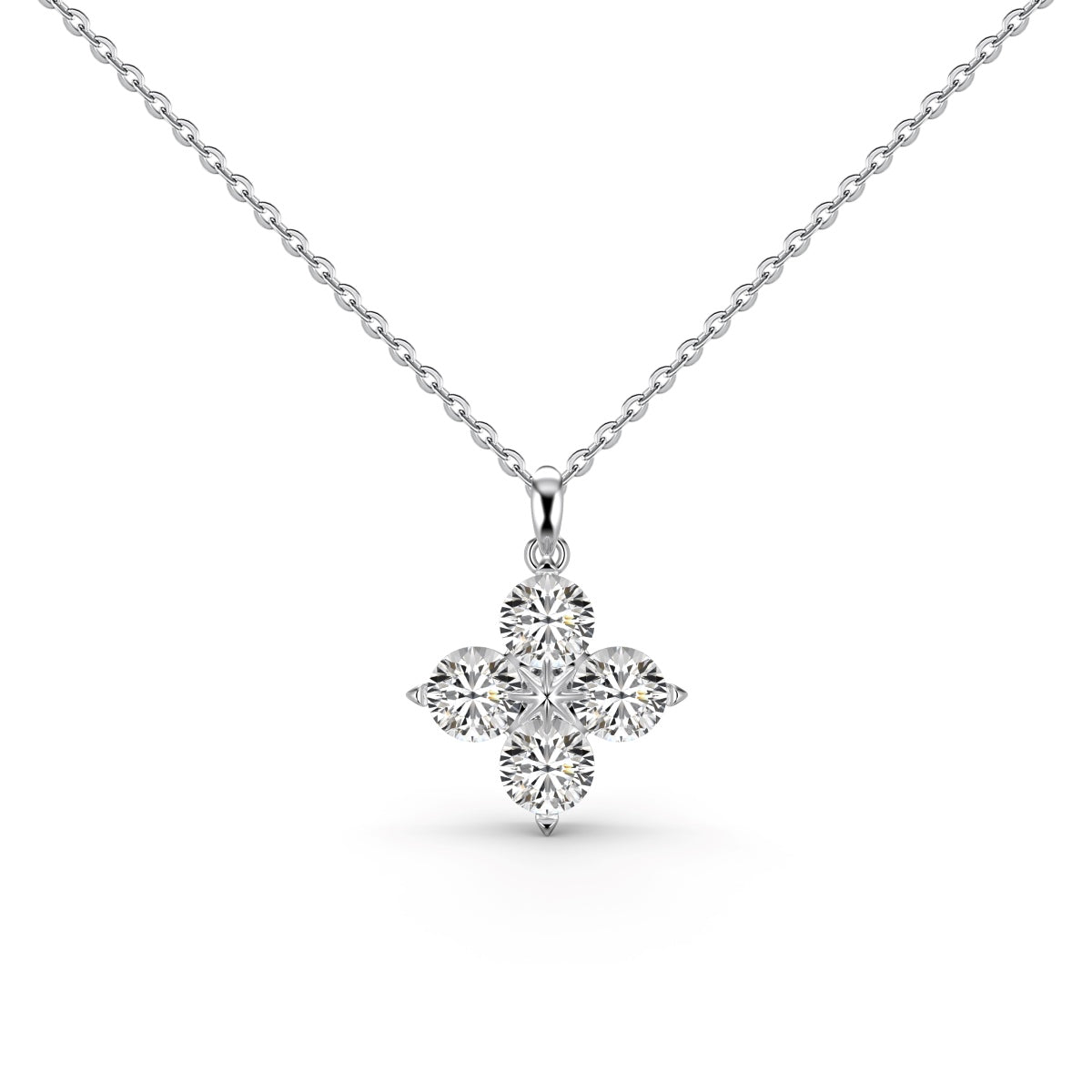 [Manual]Four-Leaf Clover And Eight-Pointed Star Necklace