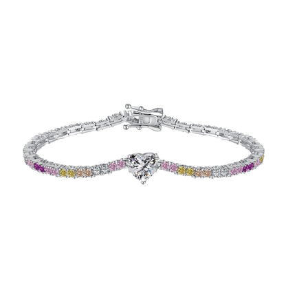 [Manual]Delicate Romantic Heart Shape Lover Bracelet