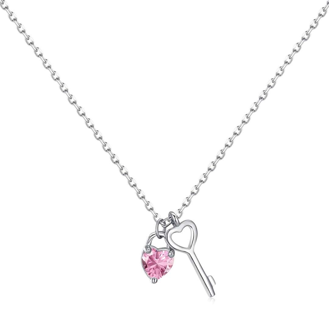 [Manual]Unique Heart Shape Key Pendent Necklace