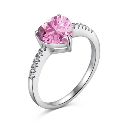 [Manual]2.0 Carat Dazzling Lustrous Heart Cut Lover Ring