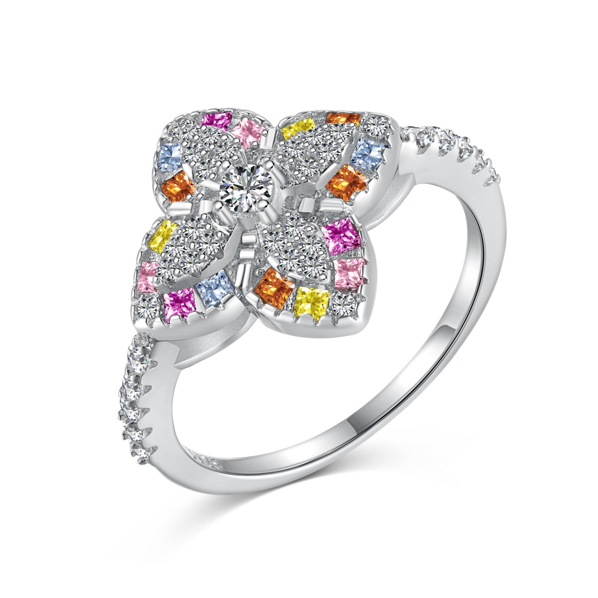 [Manual]Luxurious Colorful Flower Shape Banquet Ring
