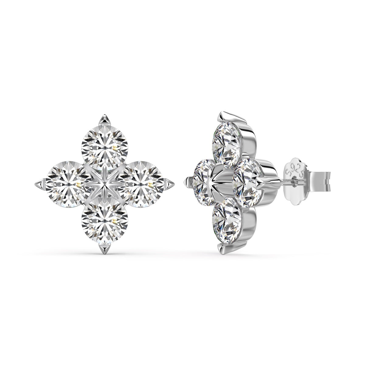 [Manual]Four-Leaf Clover Eight-Pointed Star Earrings