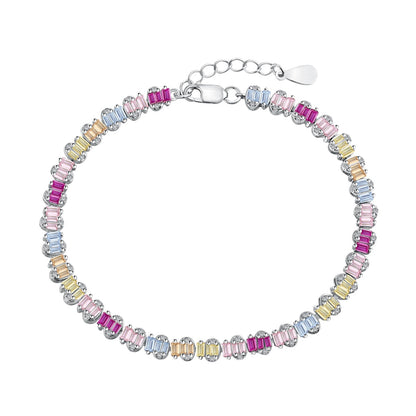 [Manual]Delicate Colorful Emerald Cut Party Bracelet