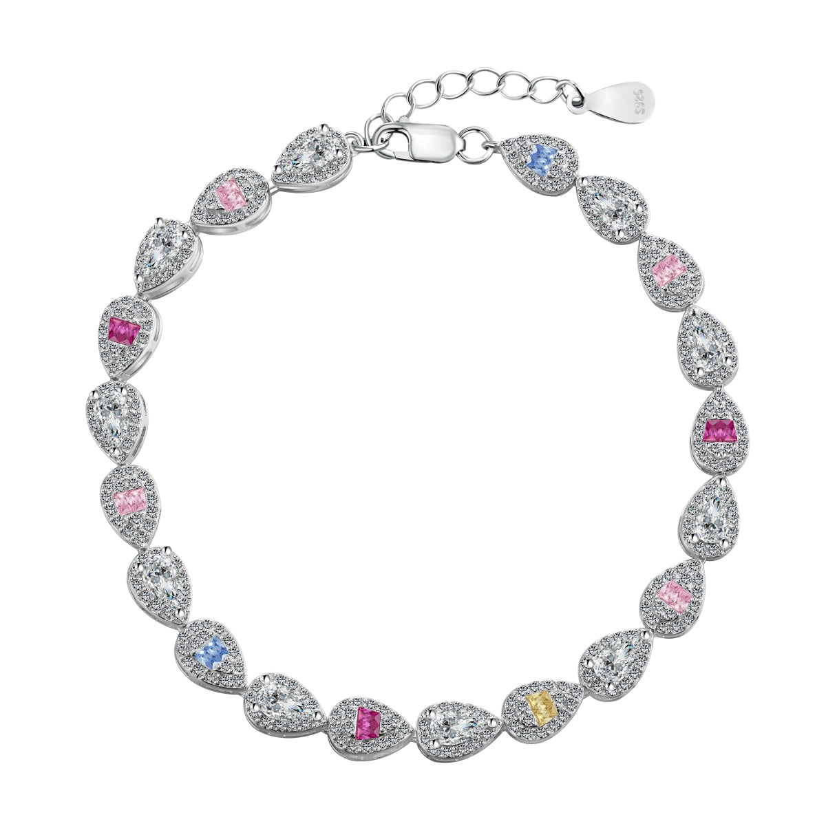 [Manual]0.25 Carat Radiant Water Drop Shape Daily Bracelet