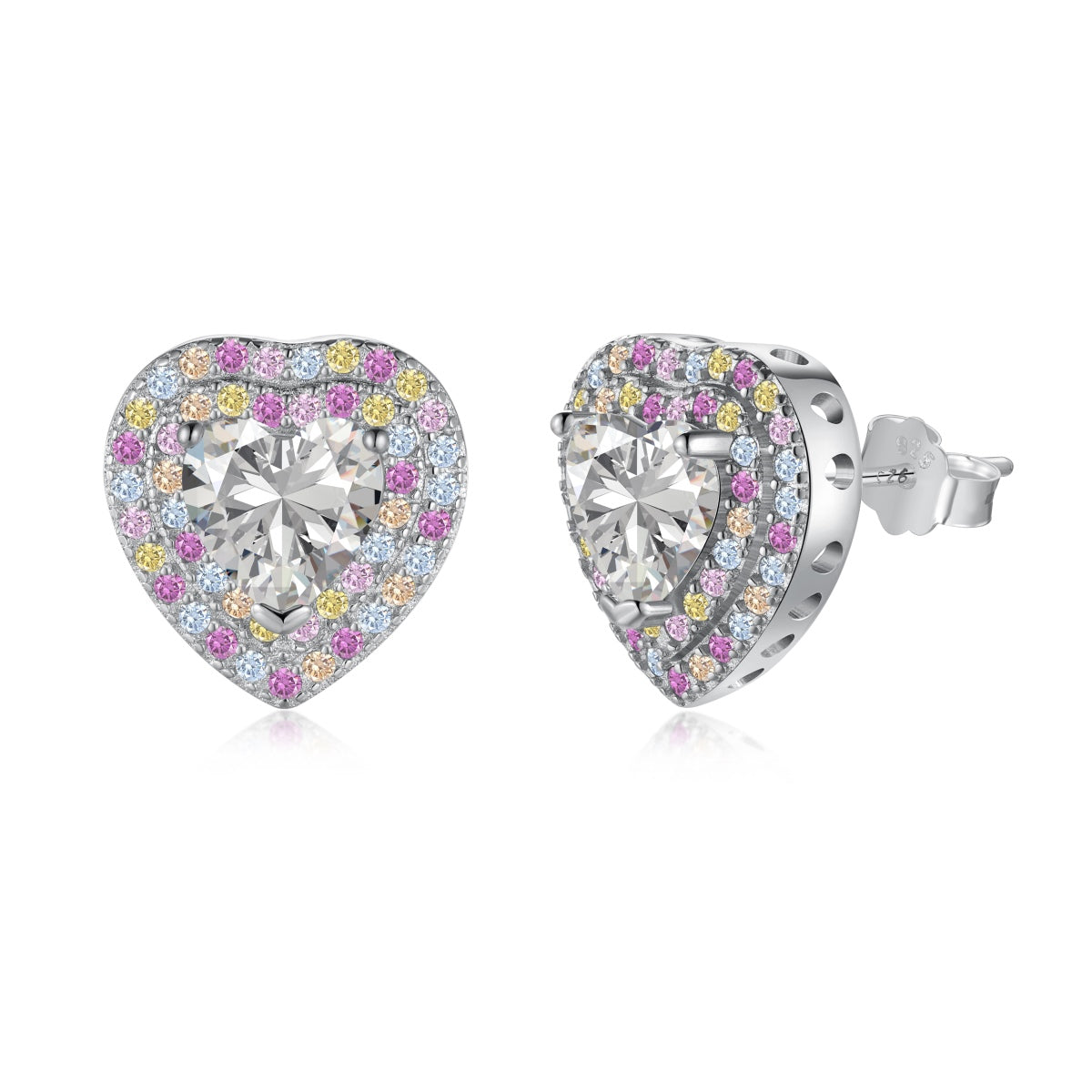 [Manual]Dazzling Heart Shape Lover Earrings