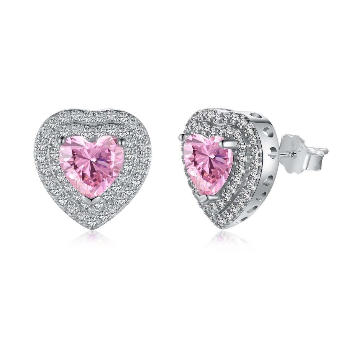 [Manual]Dazzling Heart Shape Lover Earrings