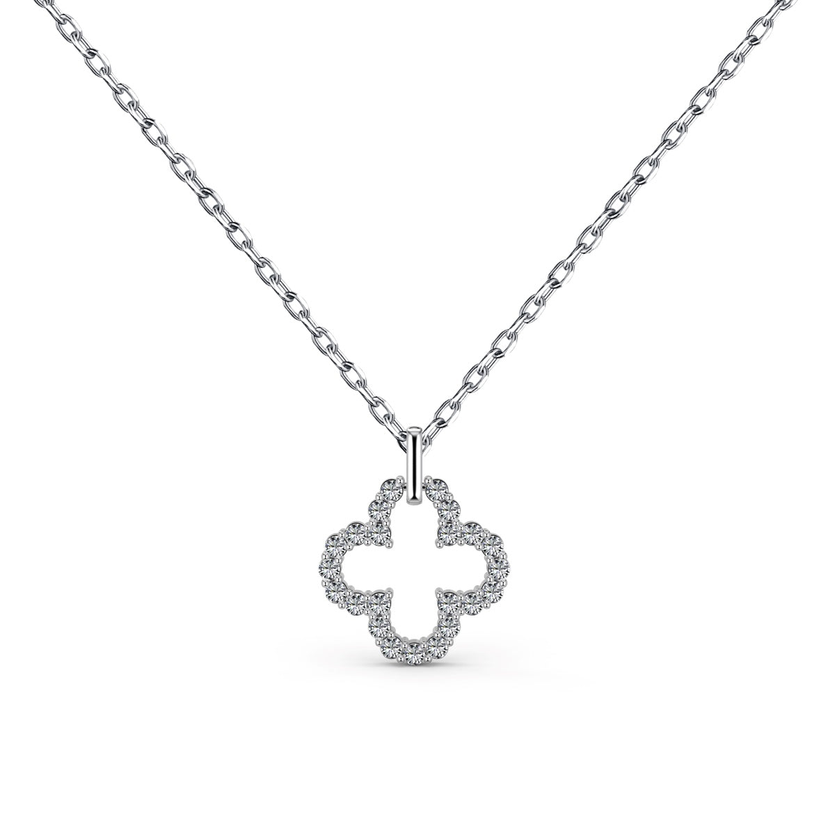 [Manual]Four-Leaf Clover Hollow Design Exquisite Necklace