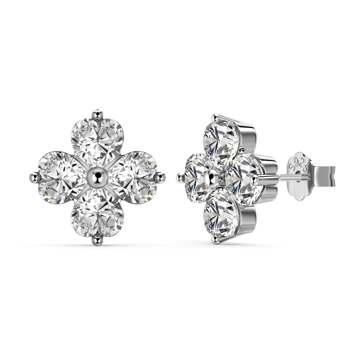 [Manual]Four-Leaf Clover Ball Earrings