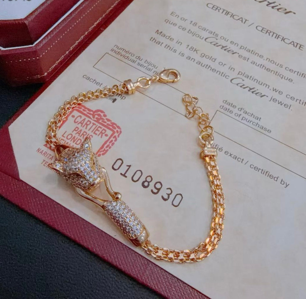 [⭐⭐JeweliWhal Jewelry] PANTHERE  BRACELET DIAMONDS