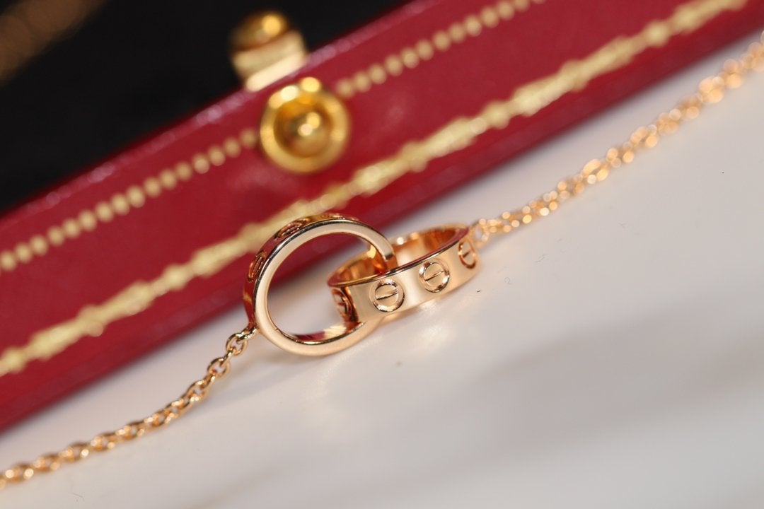 [⭐⭐JeweliWhal]LOVE NECKLACE PINK GOLD AND SILVER