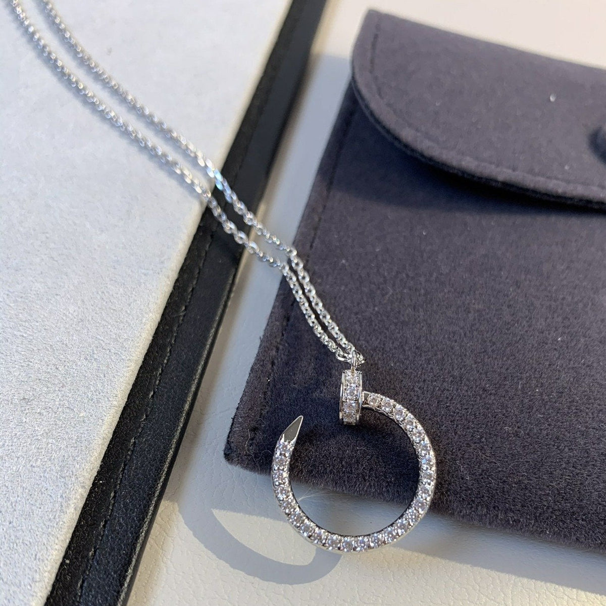 [⭐⭐JeweliWhal]JUSTE NECKLACE SILVER DIAMONDS