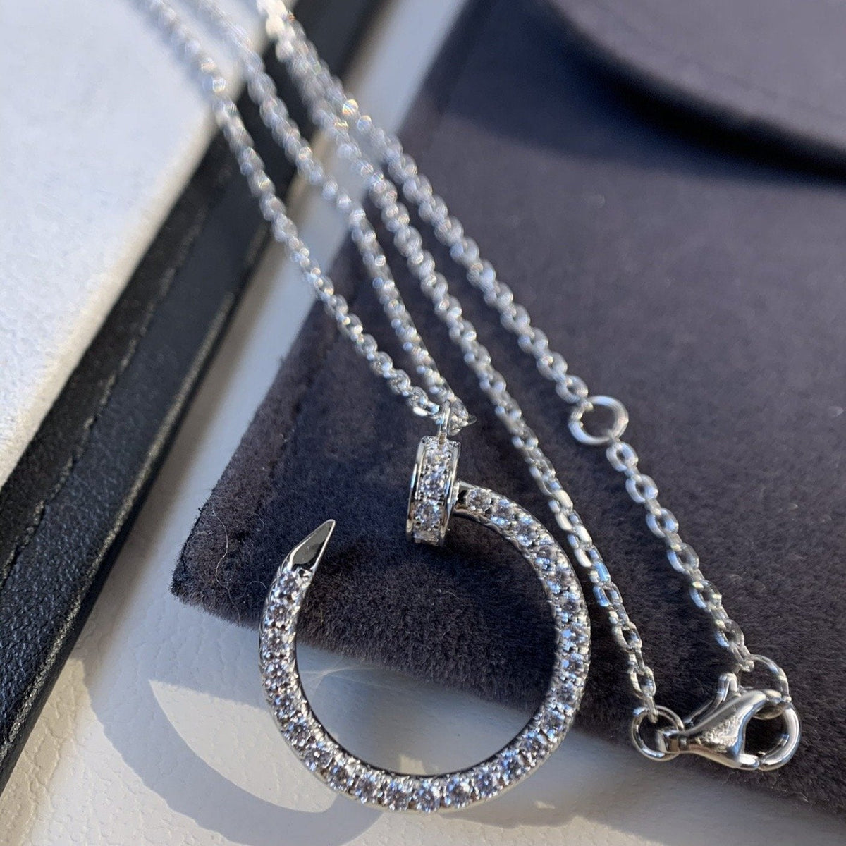 [⭐⭐JeweliWhal]JUSTE NECKLACE SILVER DIAMONDS