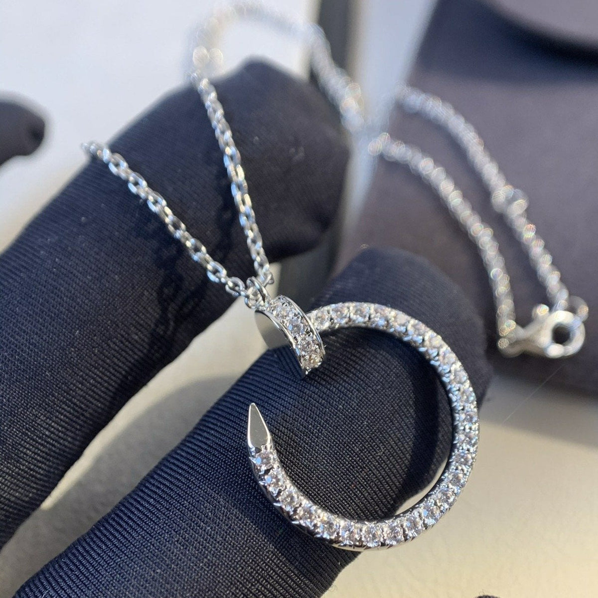 [⭐⭐JeweliWhal]JUSTE NECKLACE SILVER DIAMONDS
