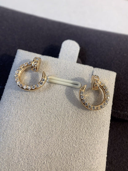 [⭐⭐JeweliWhal]JUSTE EARRINGS GOLD DIAMONDS