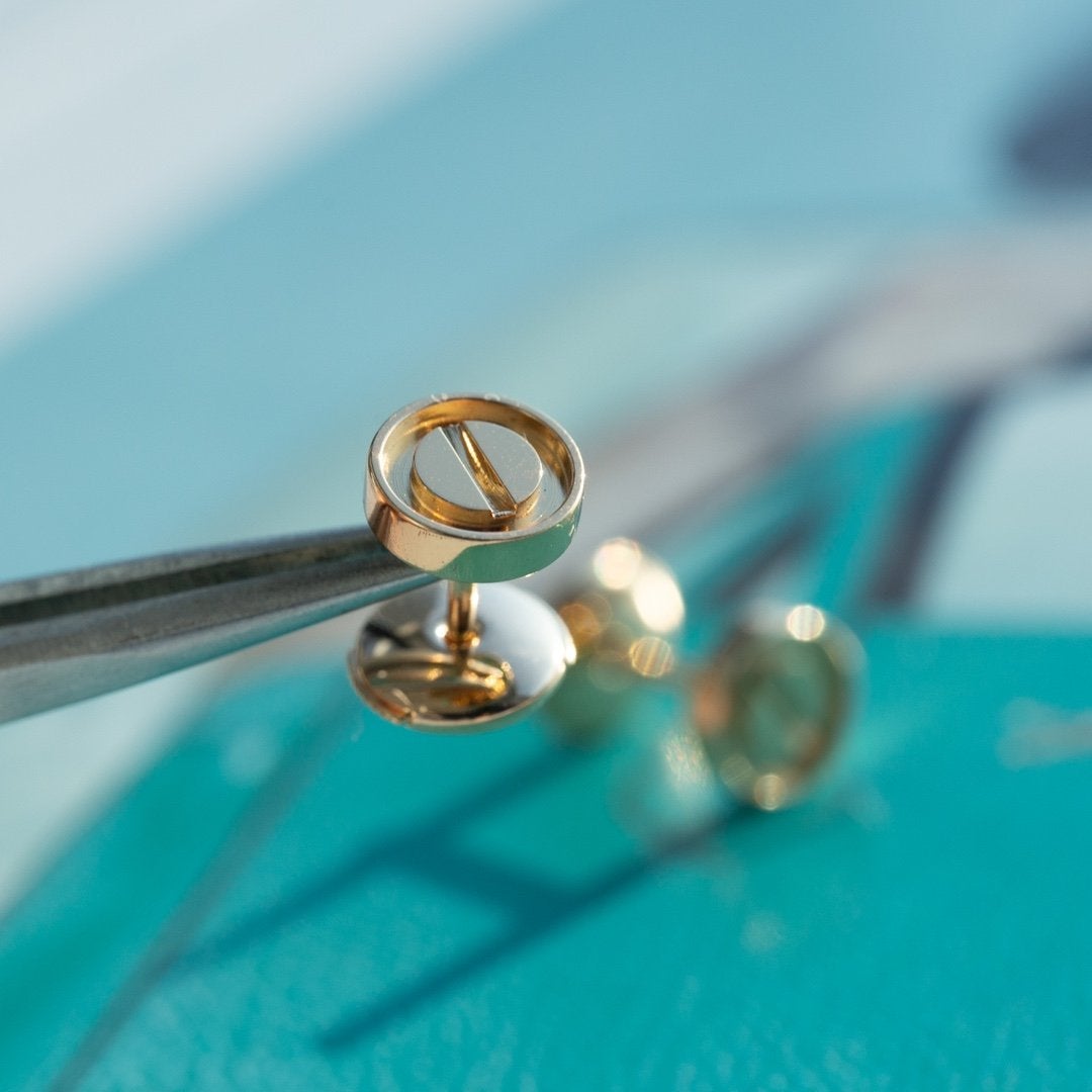 [⭐⭐JeweliWhal]LIEBES-OHRRINGE ROSÉGOLD 10MM