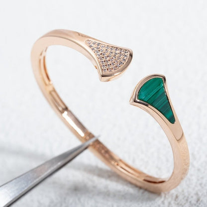 [⭐⭐JeweliWhal]DREAM BRACELET OPEN MALACHITE PINK GOLD