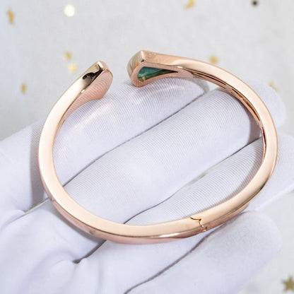 [⭐⭐JeweliWhal]DREAM BRACELET OPEN MALACHITE PINK GOLD