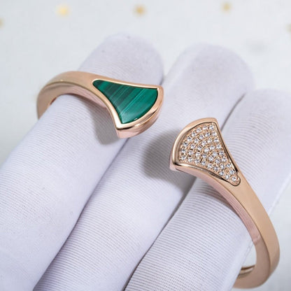 [⭐⭐JeweliWhal]DREAM BRACELET OPEN MALACHITE PINK GOLD