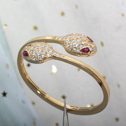 [⭐⭐JeweliWhal]SERPENTI ARMBAND ROSÉGOLD DIAMANT DOPPELSCHLANGE
