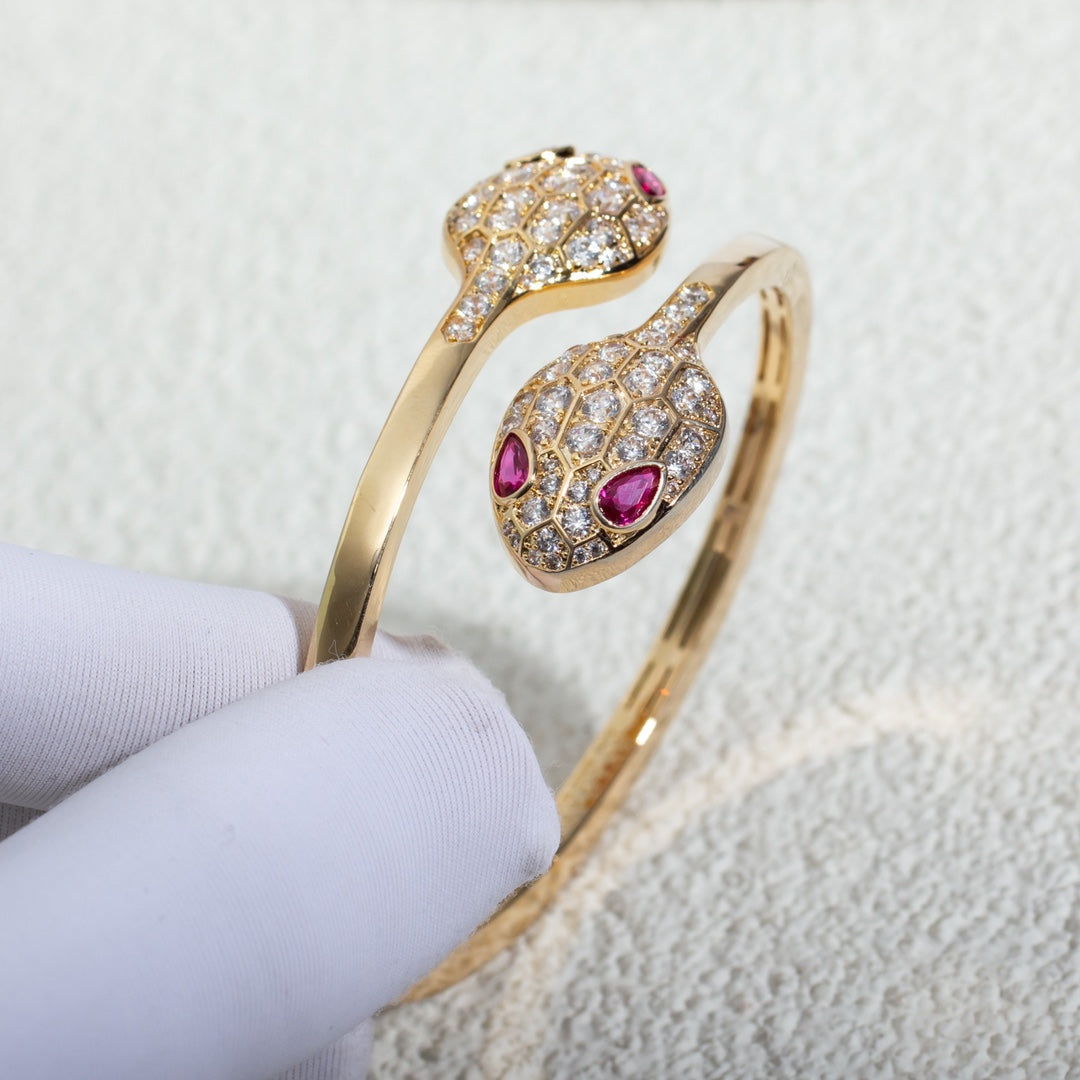[⭐⭐JeweliWhal]SERPENTI ARMBAND ROSÉGOLD DIAMANT DOPPELSCHLANGE