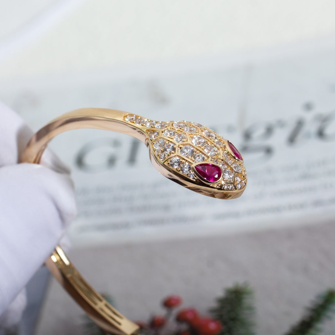 [⭐⭐JeweliWhal]SERPENTI ARMBAND ROSÉGOLD DIAMANT DOPPELSCHLANGE