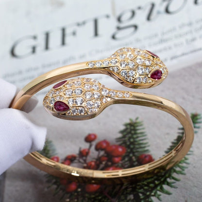 [⭐⭐JeweliWhal]SERPENTI ARMBAND ROSÉGOLD DIAMANT DOPPELSCHLANGE