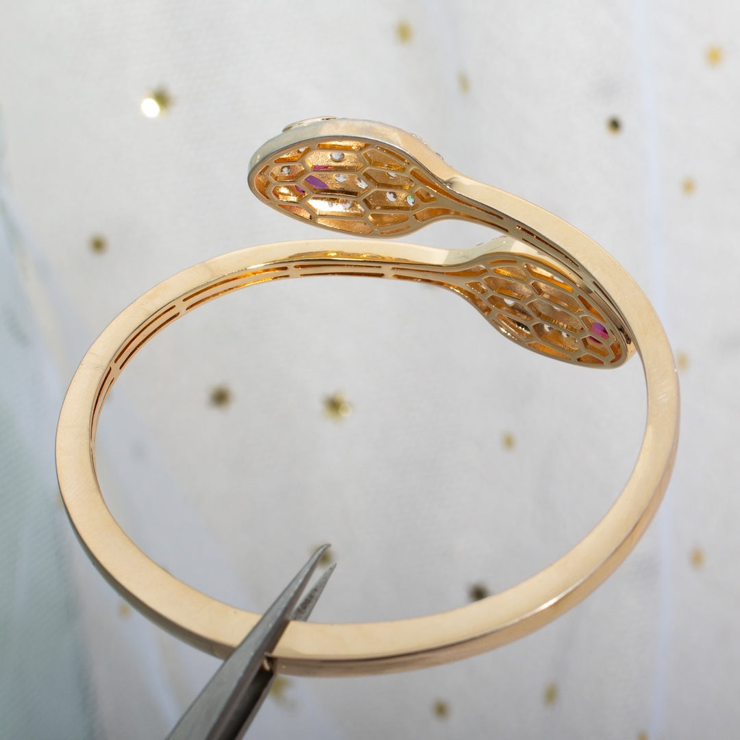[⭐⭐JeweliWhal]SERPENTI ARMBAND ROSÉGOLD DIAMANT DOPPELSCHLANGE