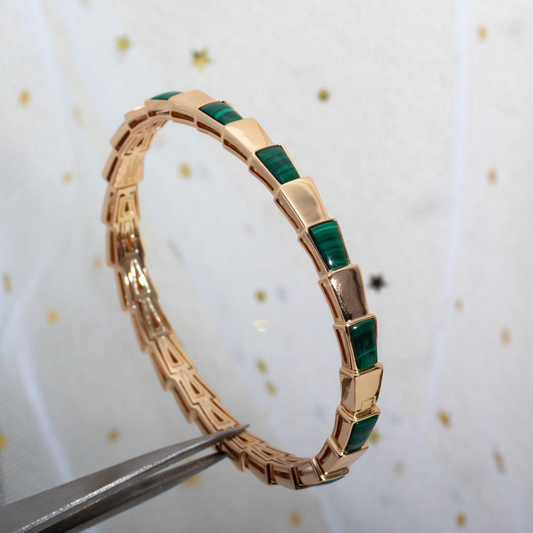 [⭐⭐JeweliWhal]SERPENTI ARMBAND ROSÉGOLD MALACHIT