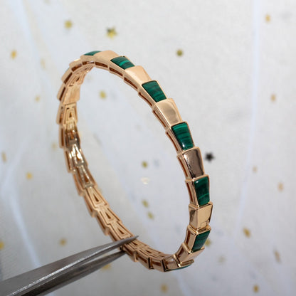 [⭐⭐JeweliWhal]SERPENTI ARMBAND ROSÉGOLD MALACHIT