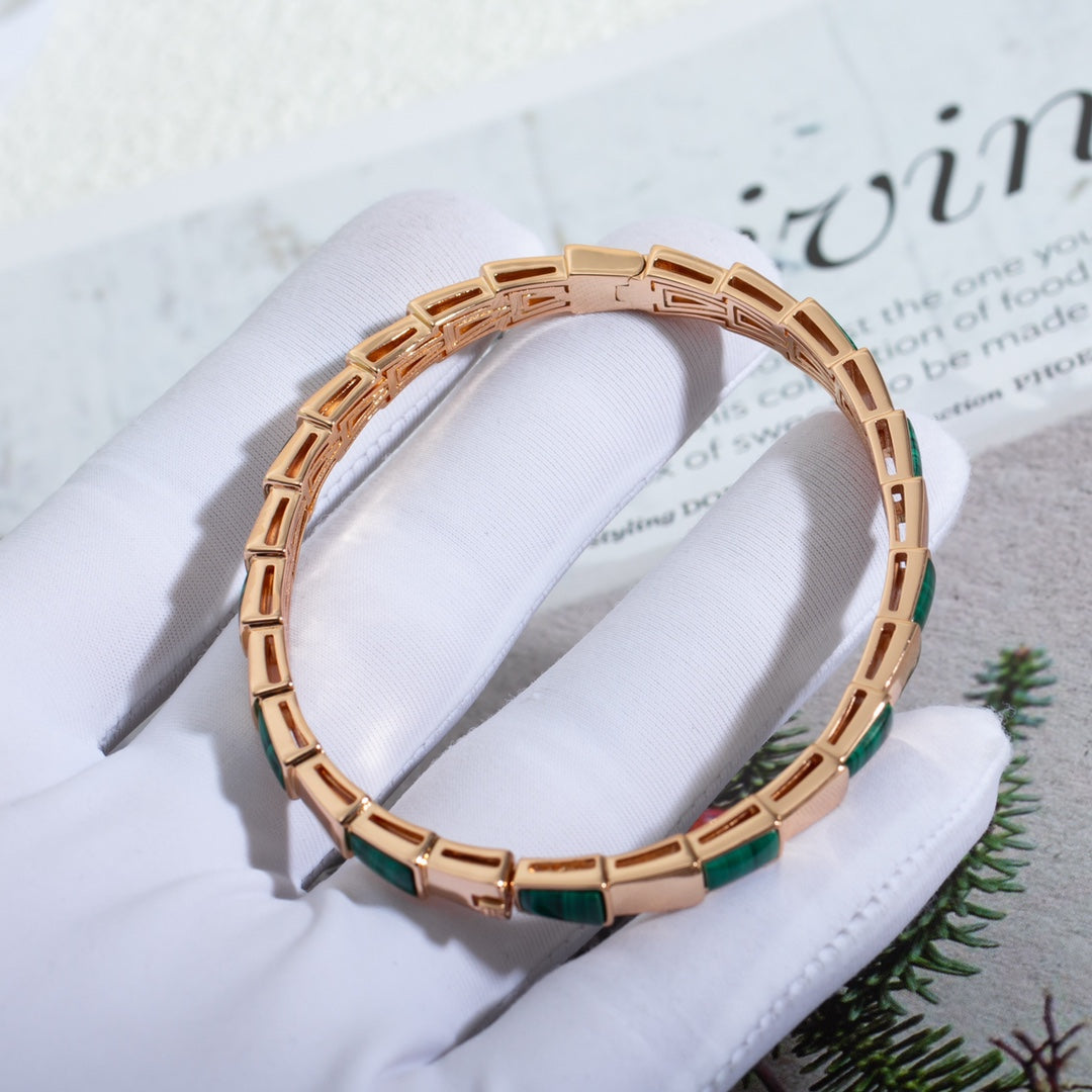 [⭐⭐JeweliWhal]SERPENTI ARMBAND ROSÉGOLD MALACHIT