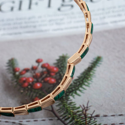 [⭐⭐JeweliWhal]SERPENTI ARMBAND ROSÉGOLD MALACHIT