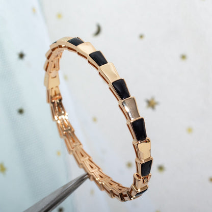[⭐⭐JeweliWhal]SERPENTI BRACELET PINK GOLD ONYX