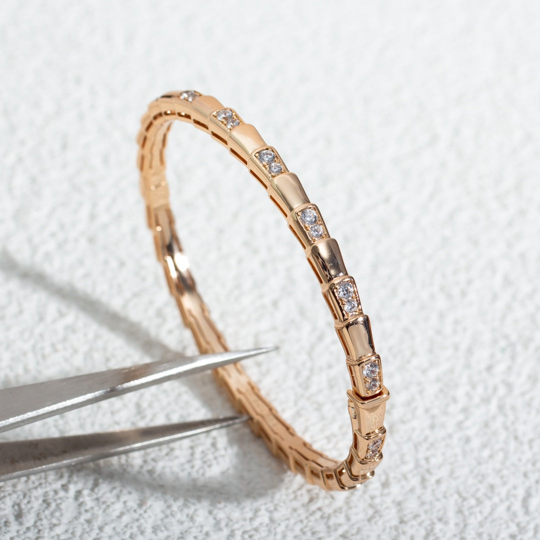 [⭐⭐JeweliWhal]SERPENTI SMALL BRACELET PINK GOLD DIAMOND