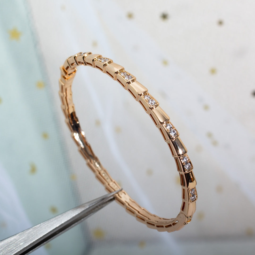 [⭐⭐JeweliWhal]SERPENTI SMALL BRACELET PINK GOLD DIAMOND
