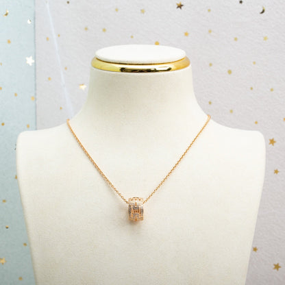[⭐⭐JeweliWhal]PARENTESI NECKLACE PINK GOLD DIAMOND